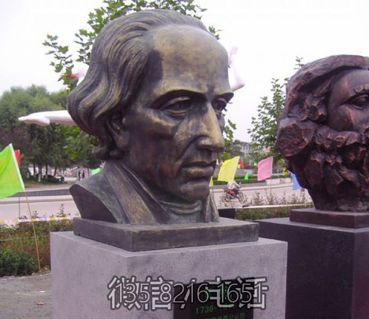 花园景观玻璃钢仿铜名人头像瓦特博鱼网页版
