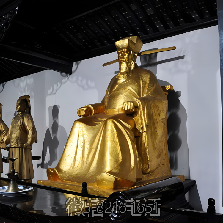 玻璃钢仿铜古代名人定制户外广场装饰品落地摆件包拯博鱼网页版