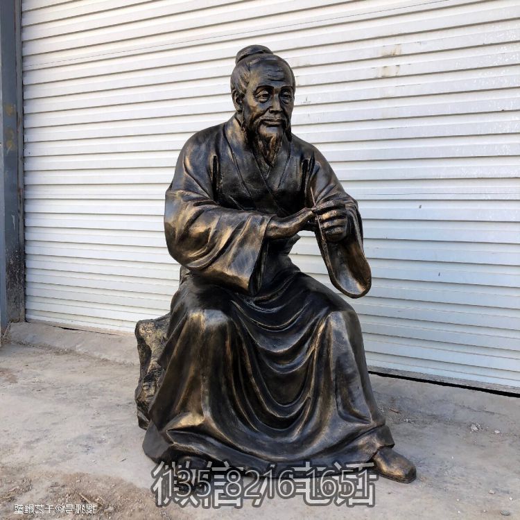 玻璃钢仿铜古代中医文化名人扁鹊博鱼网页版