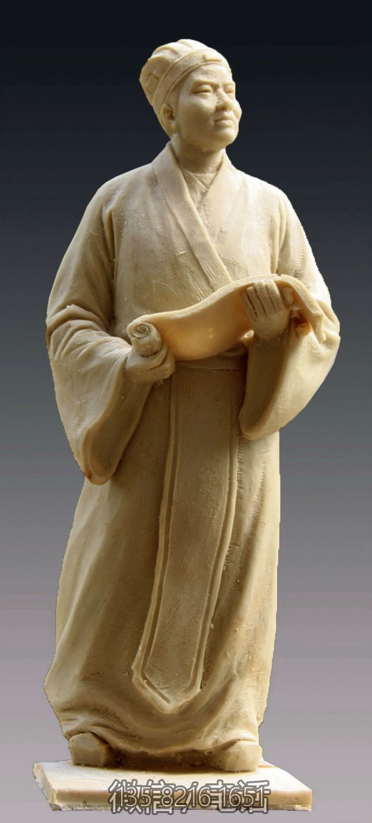 汉白玉石雕景观历史古代定制四大发明造纸术人物蔡伦博鱼网页版