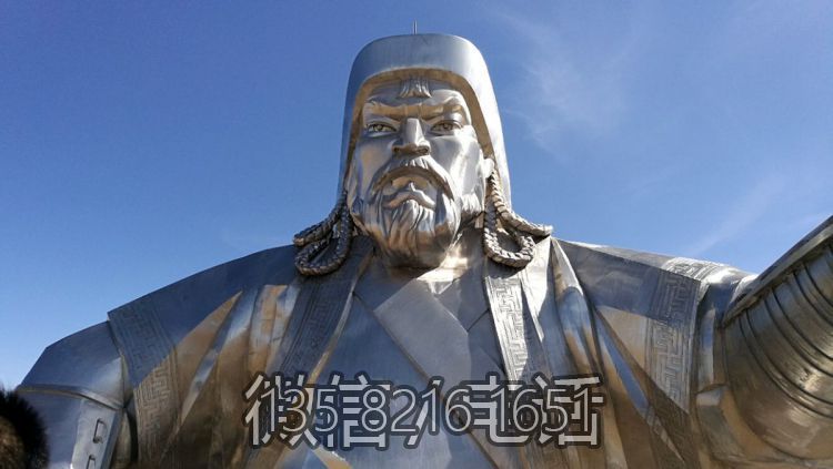 大型蒙古名人伟人不锈钢成吉思汗博鱼网页版