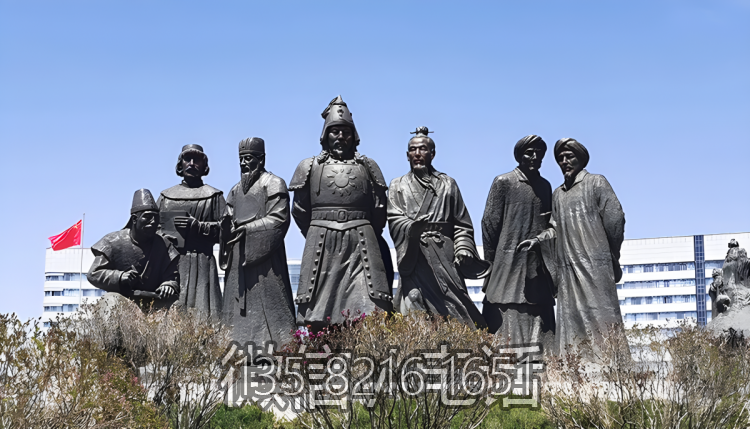 情景人物景观玻璃钢仿铜成吉思汗博鱼网页版