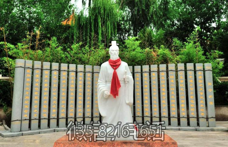 汉白玉石雕户外历史名人军事家人物景观孙武孙子博鱼网页版