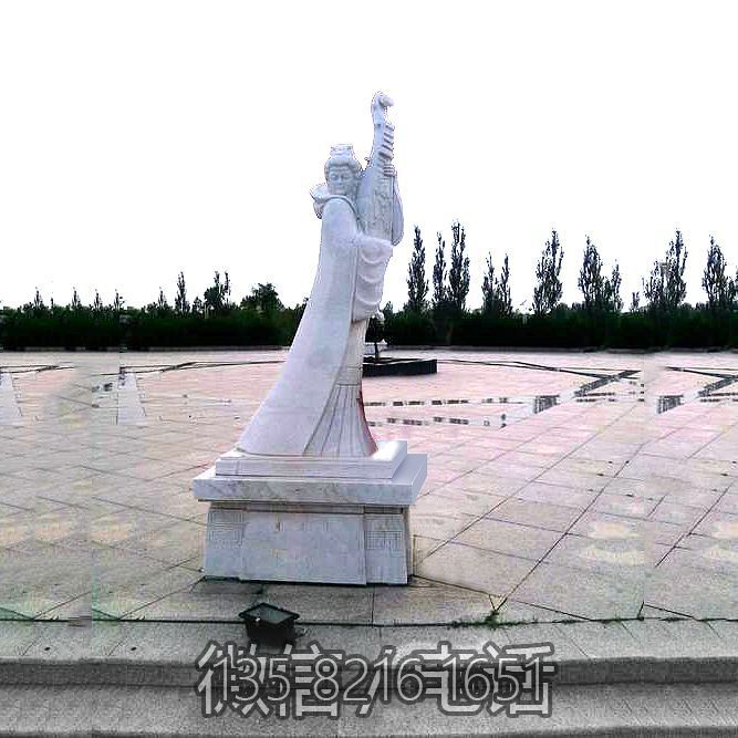 广场人物净摆件汉白玉石雕中国古代四大美女之王昭君博鱼网页版