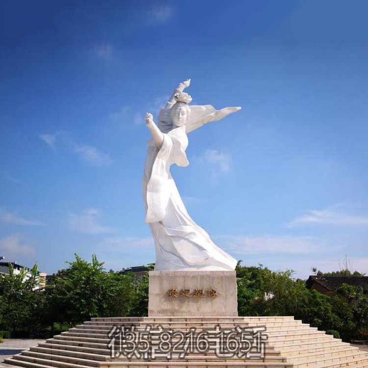 中国古代四大美女之一广场大型汉白玉石雕杨贵妃博鱼网页版