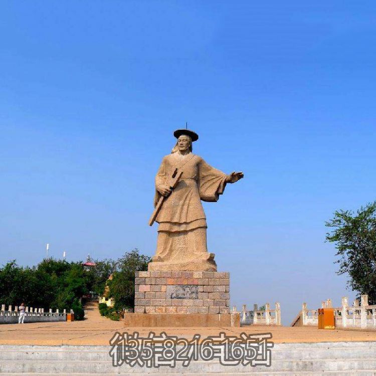 景区景点历史名人著名治水人物大禹砂岩石雕像