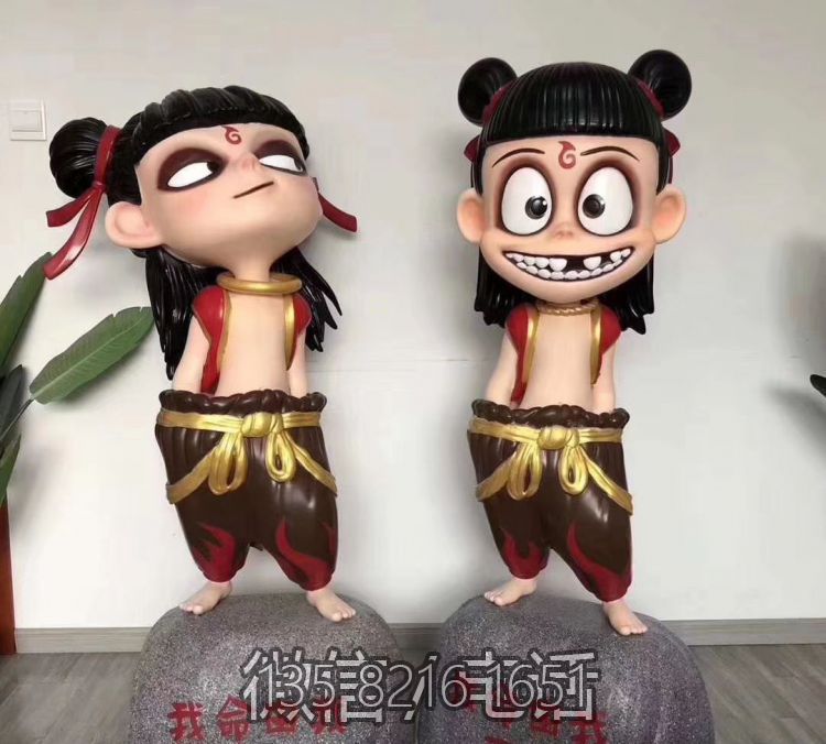 影院商场摆放我命由我不由天 玻璃钢卡通小哪吒博鱼网页版