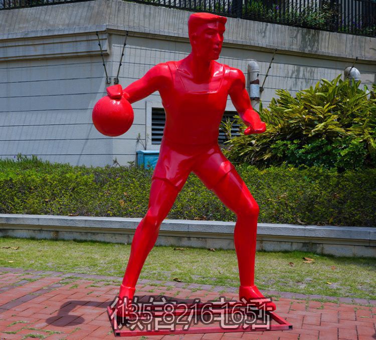 小区景观别墅玻璃钢抽象打篮球的体育人物博鱼网页版