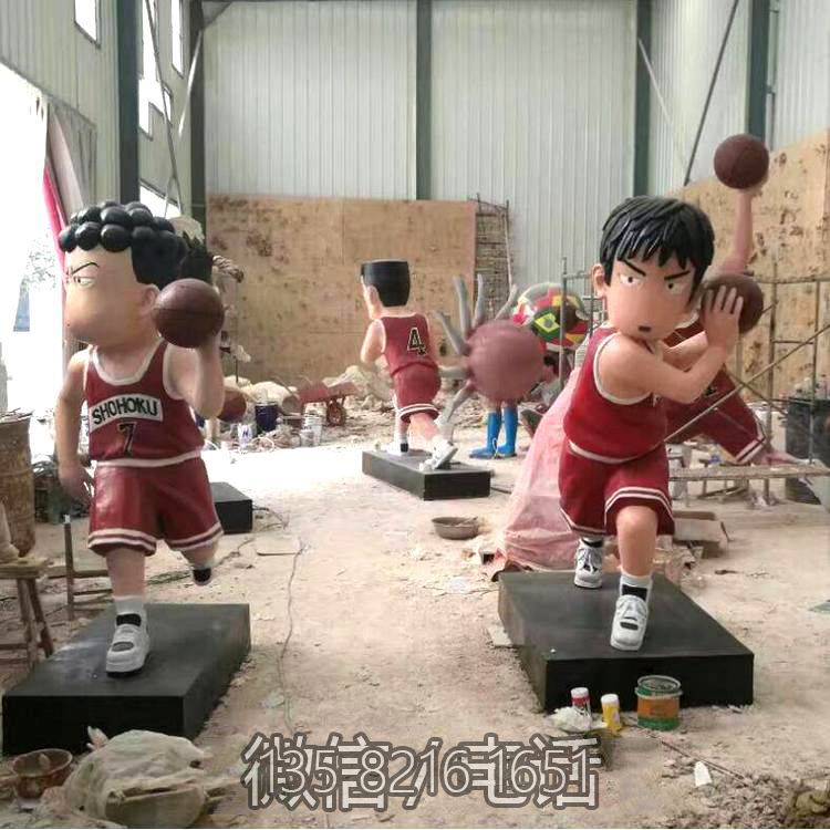 园林体育运动景观玻璃钢打篮球的卡通人物博鱼网页版