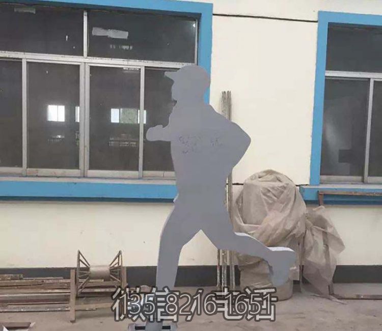 不锈钢剪影户外园林景观装饰抽象跑步人物博鱼网页版