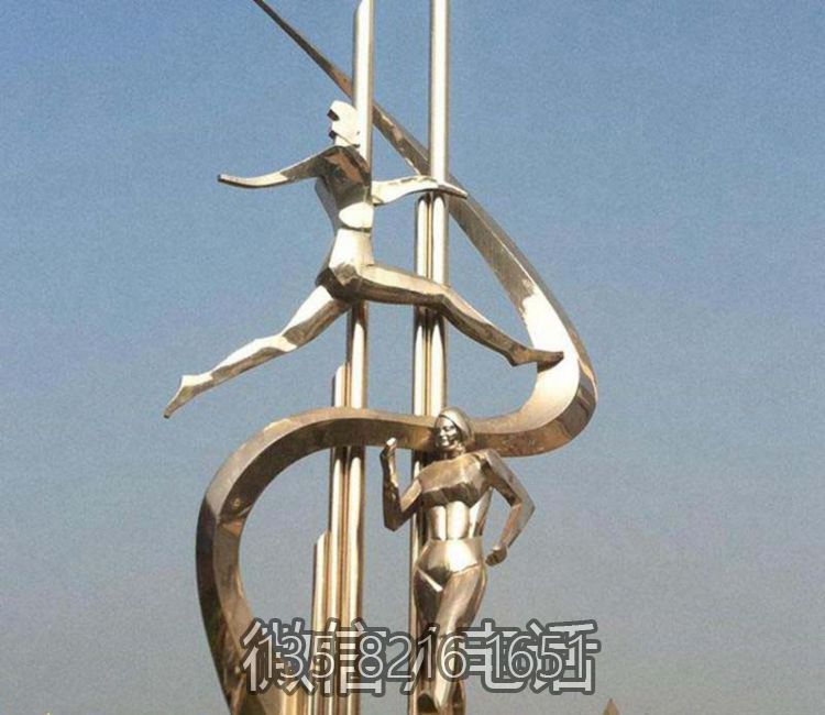 创意景观不锈钢镜面体育竞技运动跑步人物博鱼网页版