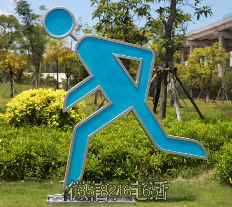 剪影自行车人物公园玻璃钢园林景观跑步博鱼网页版运动小品体育