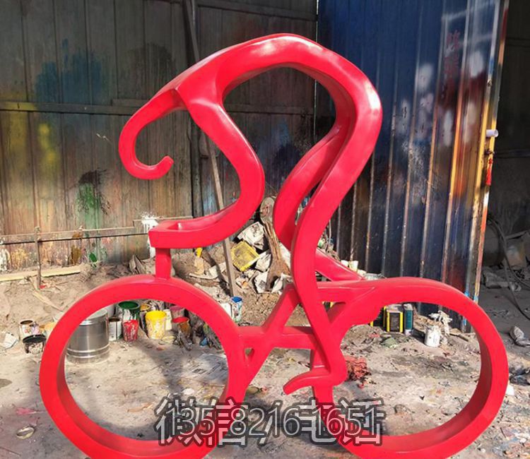 景观玻璃钢户外体育运动景观骑自行车人物博鱼网页版
