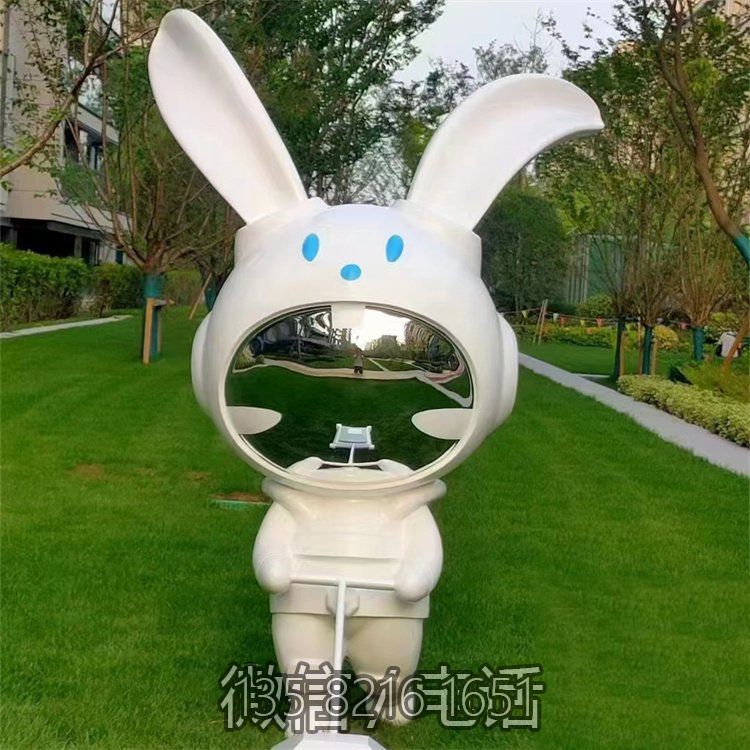 创意景观摆件玻璃钢卡通兔子宇航员博鱼网页版 创意景观摆件玻璃钢卡通兔子宇航员博鱼网页版
