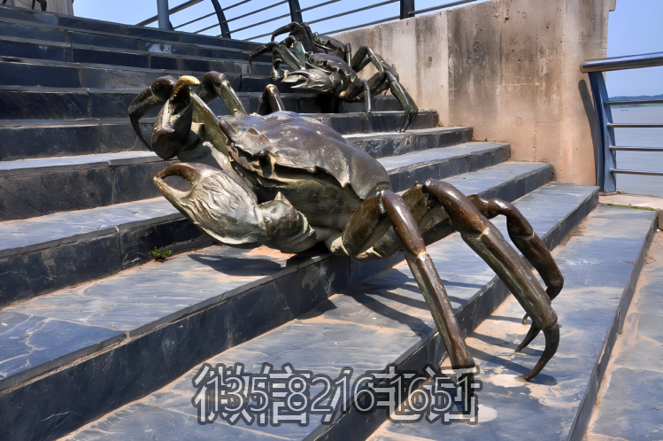 景观户外玻璃钢仿铜定制大型海洋动物摆件螃蟹博鱼网页版 景观户外玻璃钢仿铜定制大型海洋动物摆件螃蟹博鱼网页版