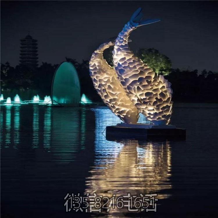 不锈钢镂空发光鲤鱼景观博鱼网页版