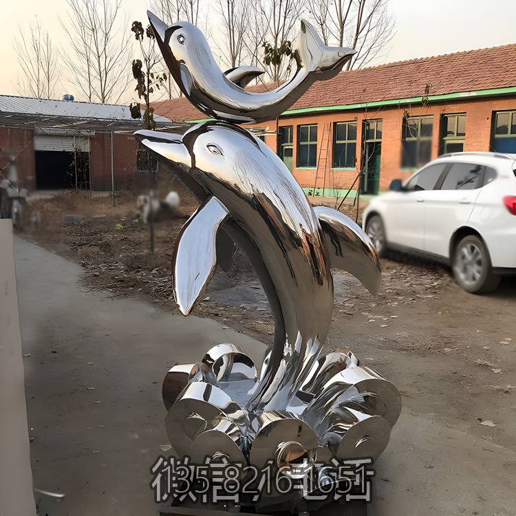 不锈钢镜面抽象动物景观海豚博鱼网页版 不锈钢镜面抽象动物景观海豚博鱼网页版