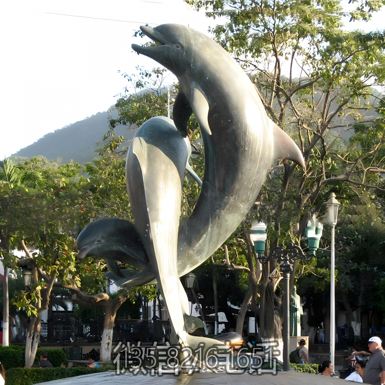 城市广场玻璃钢海洋动物海豚博鱼网页版 城市广场玻璃钢海洋动物海豚博鱼网页版