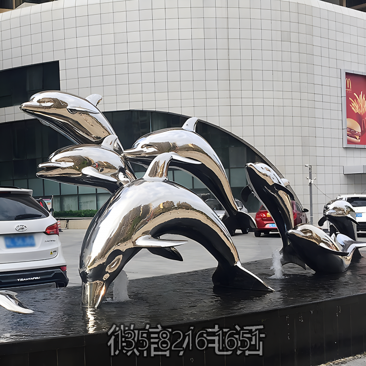 户外不锈钢镜面动物海豚博鱼网页版 户外不锈钢镜面动物海豚博鱼网页版