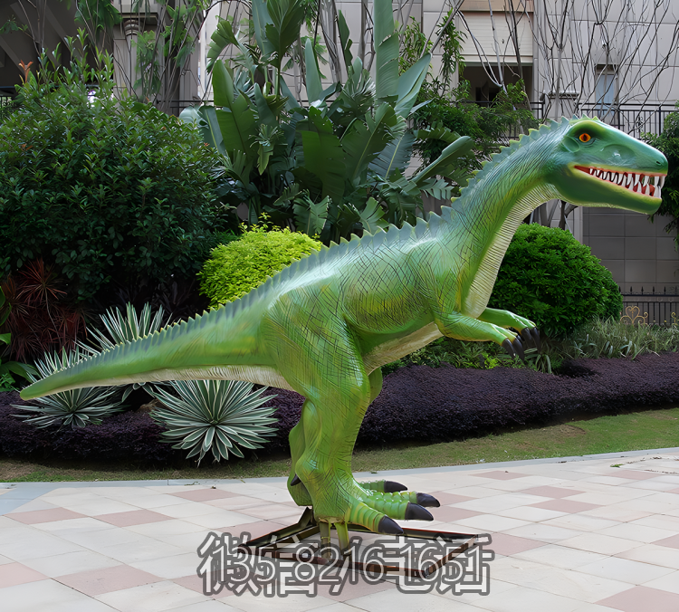 玻璃钢仿真动物摆件公园户外装饰景观恐龙博鱼网页版
