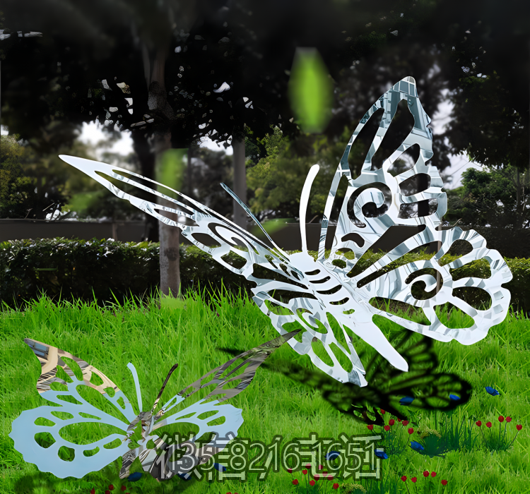 园林户外不锈钢金属镂空创意昆虫景观蝴蝶博鱼网页版