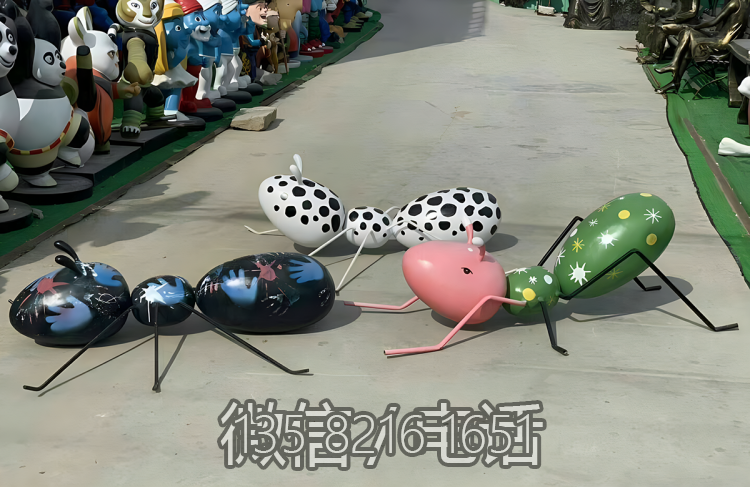 花园摆件美陈装置摆件玻璃钢彩绘动物蚂蚁博鱼网页版