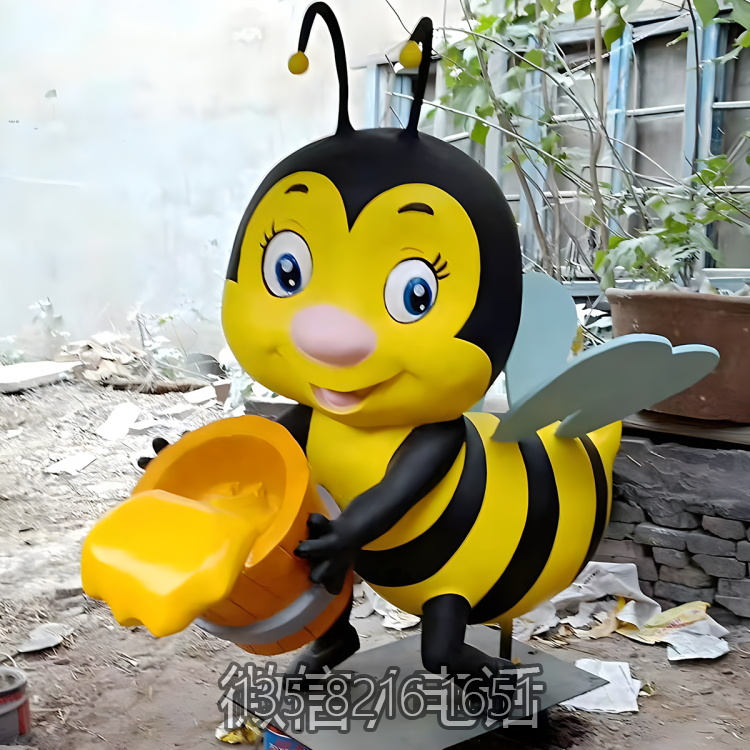 幼儿园装饰品摆件玻璃钢树脂蜜蜂卡通动物摆件