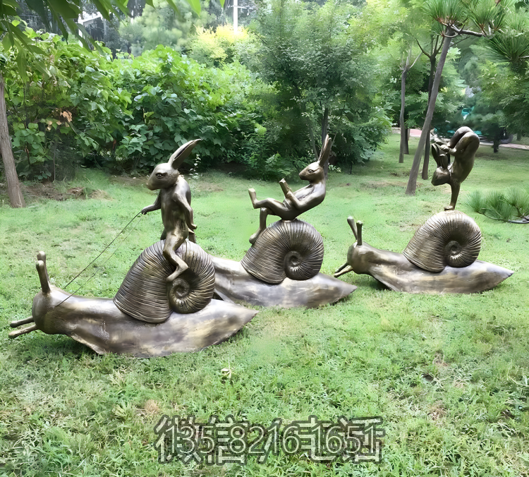 景观园林创意动物装饰摆件蜗牛玻璃钢仿铜博鱼网页版