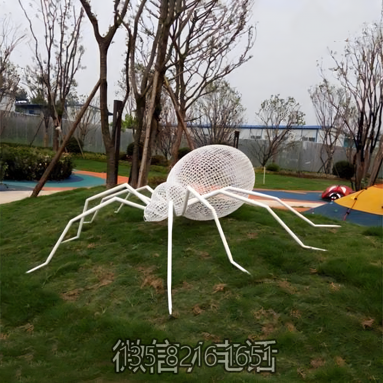 景观户外摆件不锈钢金属铁艺镂空大型蜘蛛博鱼网页版