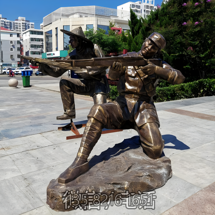 玻璃钢射击的八路军战士博鱼网页版