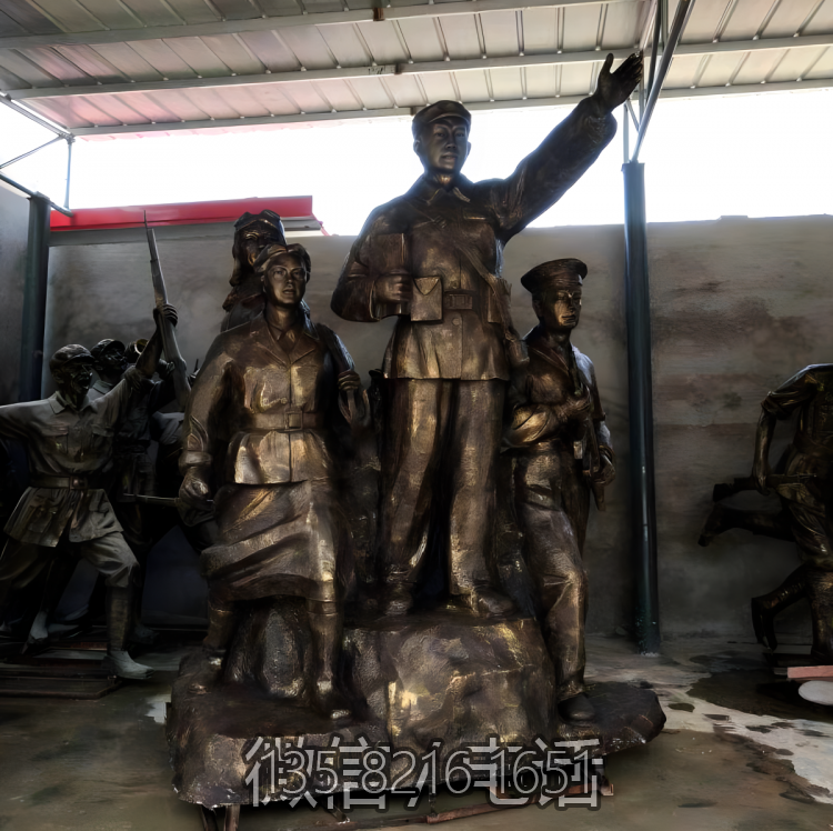 玻璃钢仿铜八路军战士人物博鱼网页版