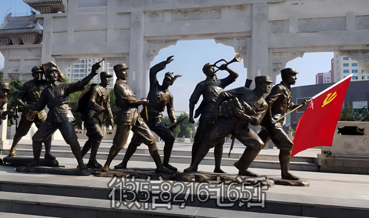 玻璃钢仿铜八路军战士博鱼网页版