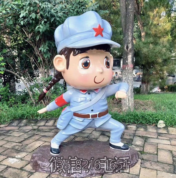 玻璃钢卡通八路军小品人物博鱼网页版