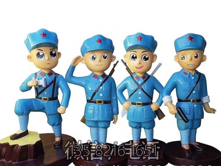 红军战士卡通玻璃钢八路军博鱼网页版