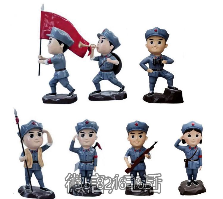 玻璃钢卡通造型八路军战士博鱼网页版