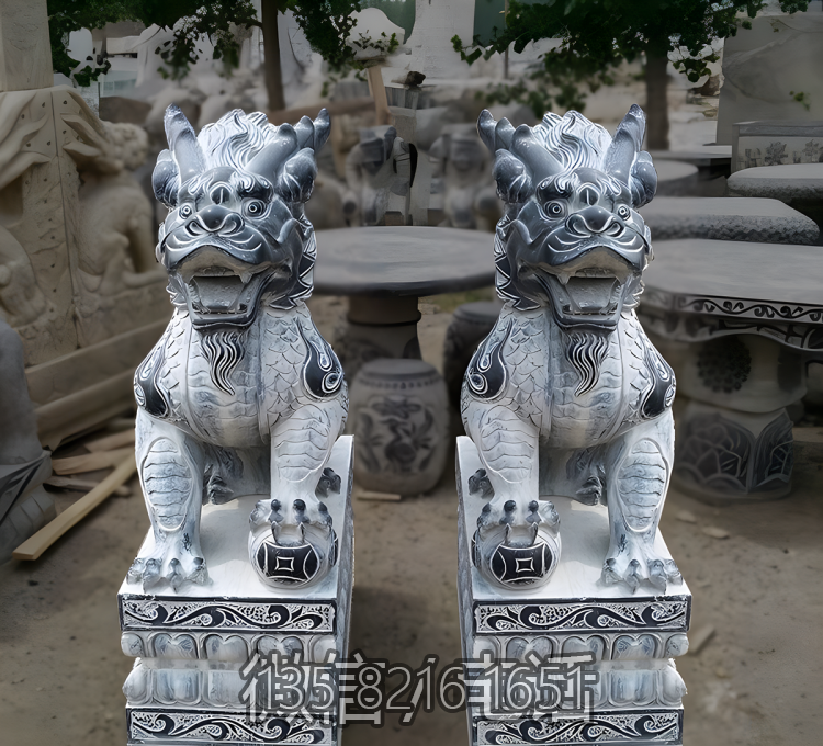 庭院别墅景区砂石石雕神兽麒麟博鱼网页版