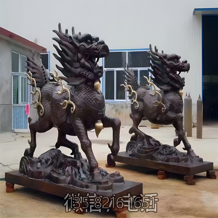 公园广场大型神兽铜麒麟博鱼网页版