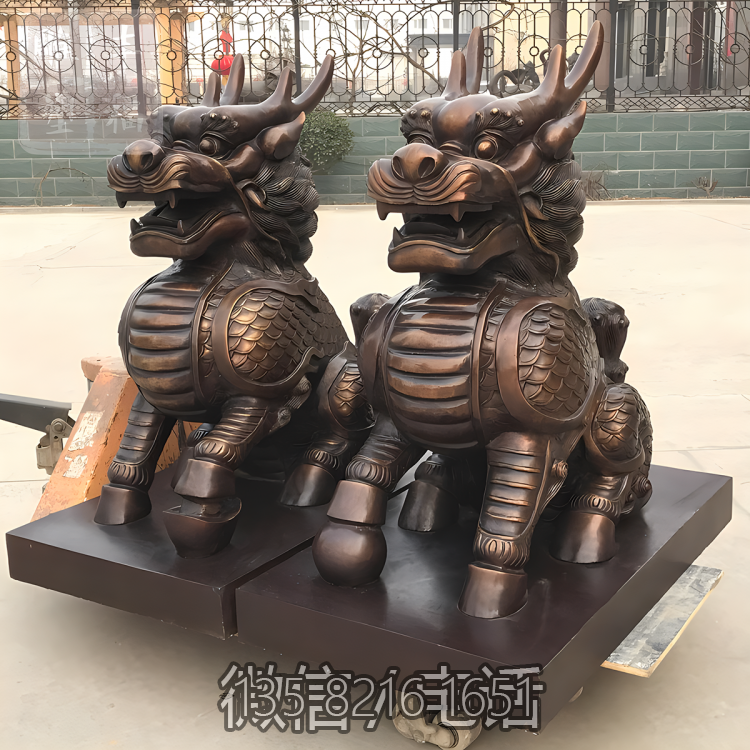 户外酒店铜雕招财神兽麒麟博鱼网页版