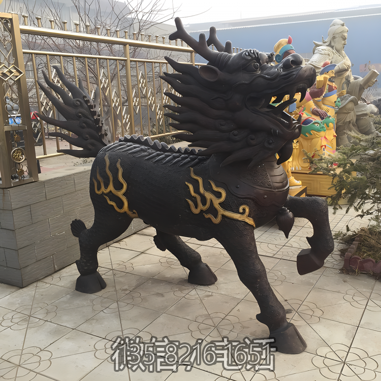 景区大型动物摆件景观铜雕麒麟博鱼网页版
