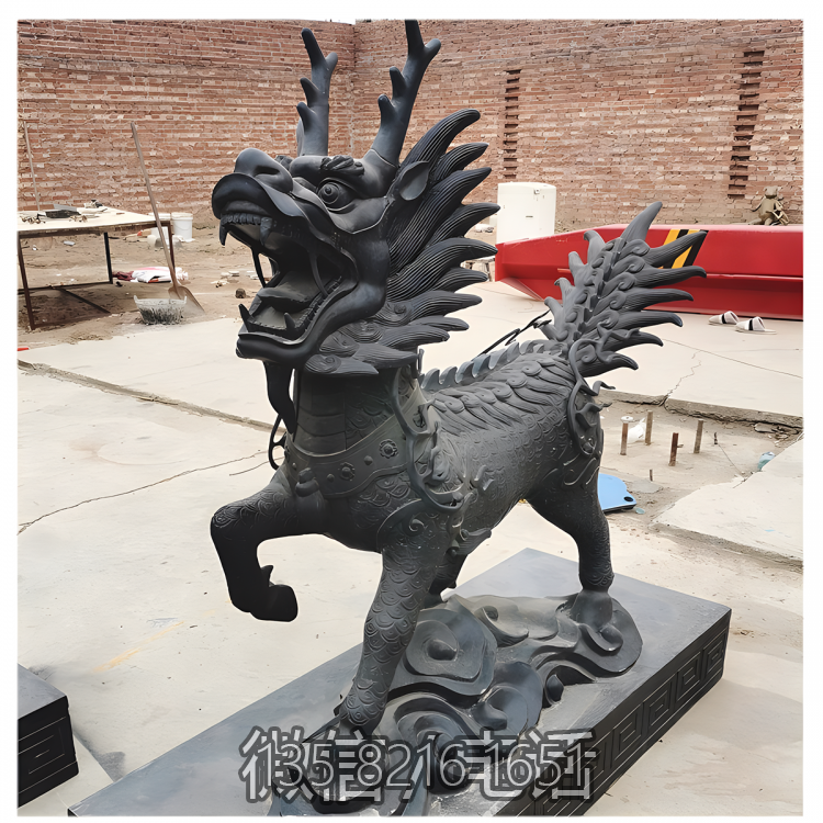 景区园林大型定制铜雕招财麒麟博鱼网页版