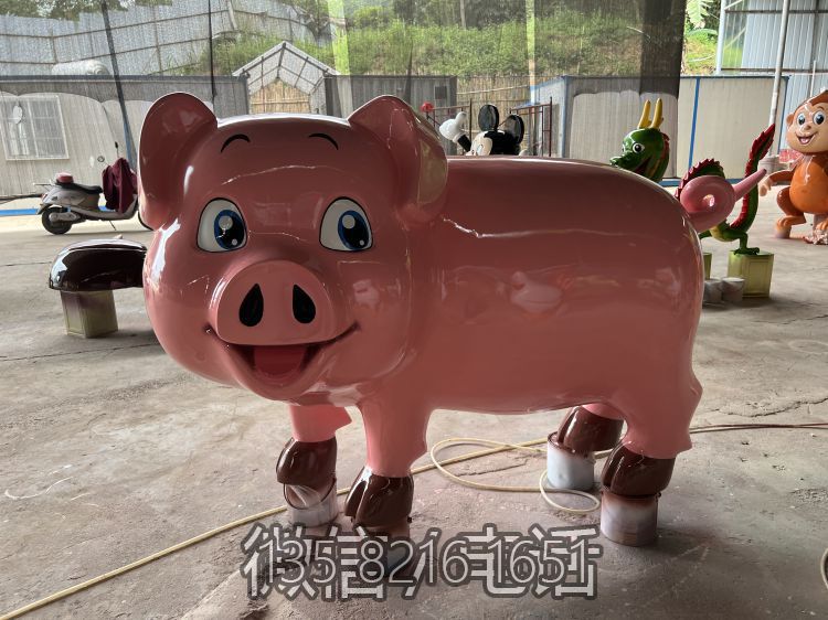 庭院景观装饰摆件玻璃钢卡通动物十二生肖猪博鱼网页版