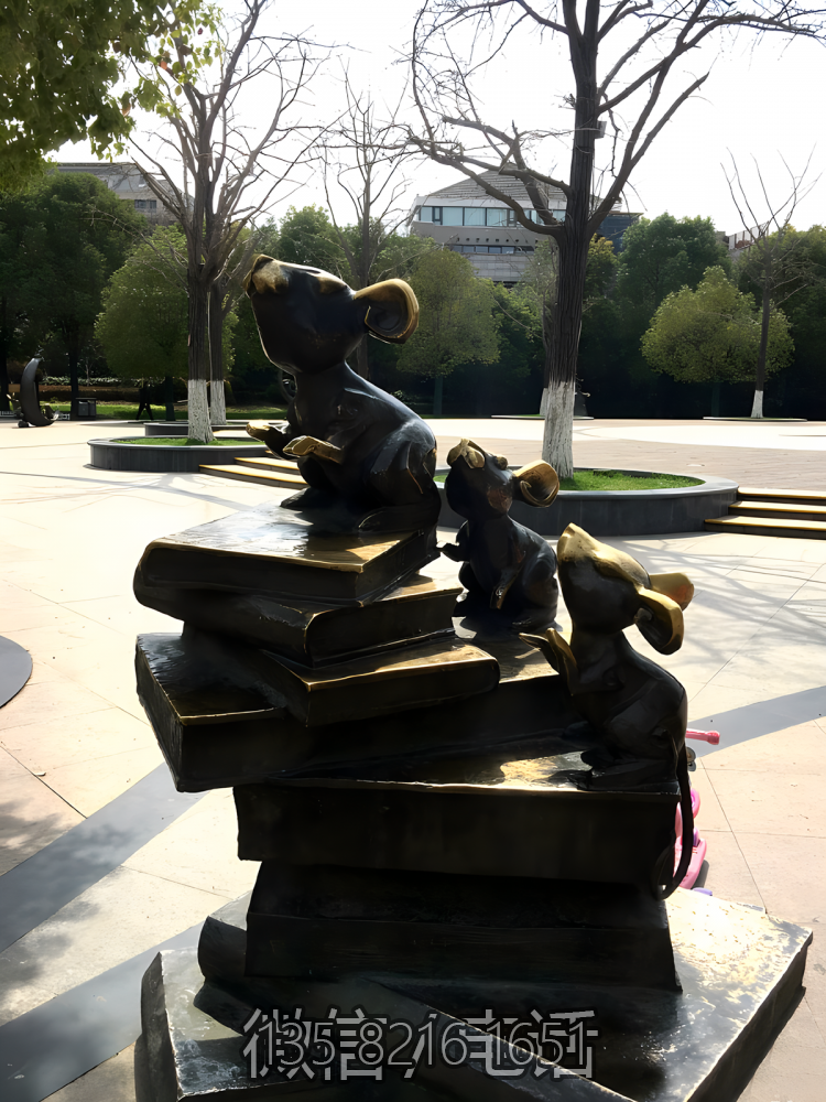 子鼠铸铜十二生肖动物铜雕