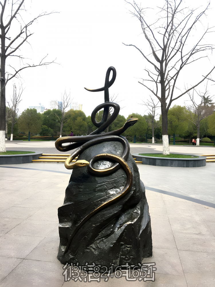 巳蛇铸铜十二生肖动物铜雕