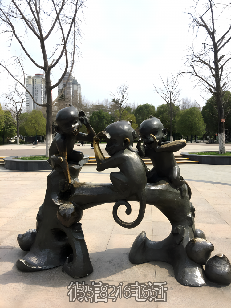 申猴铸铜十二生肖动物铜雕