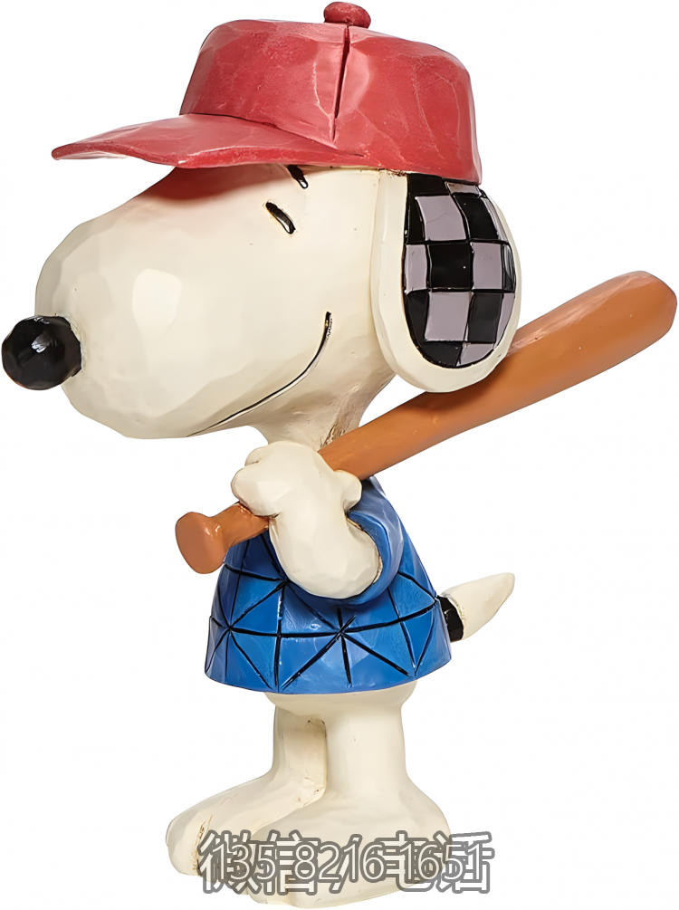 校园创意定制玻璃钢卡通打棒球的Snoopy博鱼网页版