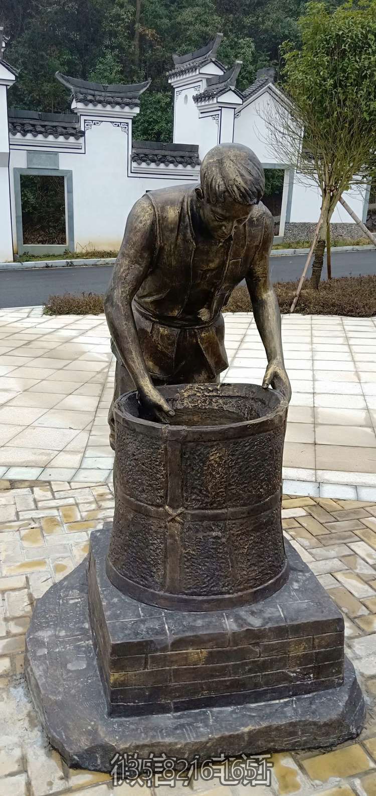 茶文化景区街道玻璃钢洪青的人物博鱼网页版