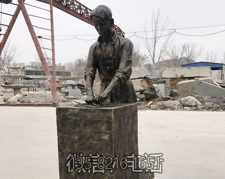 公园仿铜洗茶制茶的玻璃钢人物景观茶文化博鱼网页版