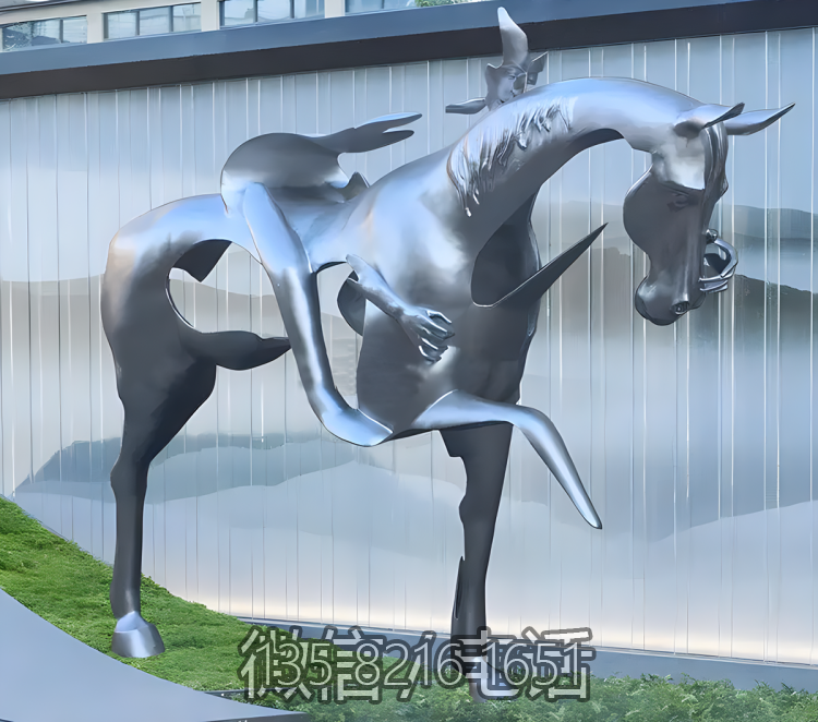 公园景观装饰摆件不锈钢创意艺术定制动物抽象马博鱼网页版