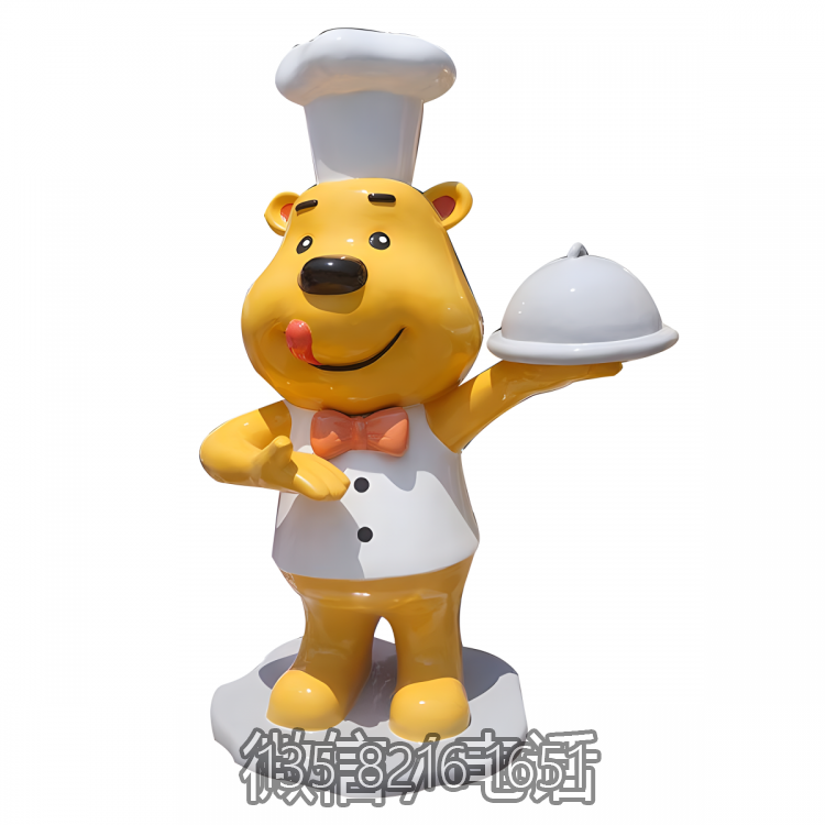 创意景观玻璃钢卡通小熊厨师博鱼网页版