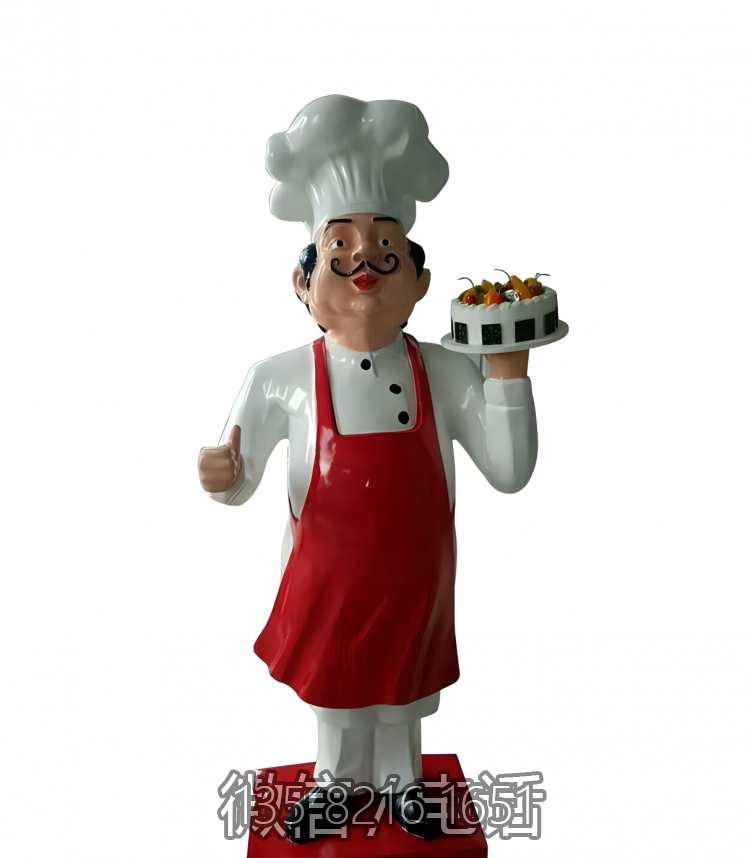 蛋糕店美陈摆件玻璃钢卡通人物厨师面点师博鱼网页版
